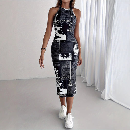 High-waisted Draping Fashionable And Trendy Womens Dress