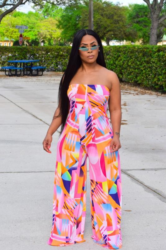 Women's New Hot Sexy Fashion Jumpsuit Print Big Horn