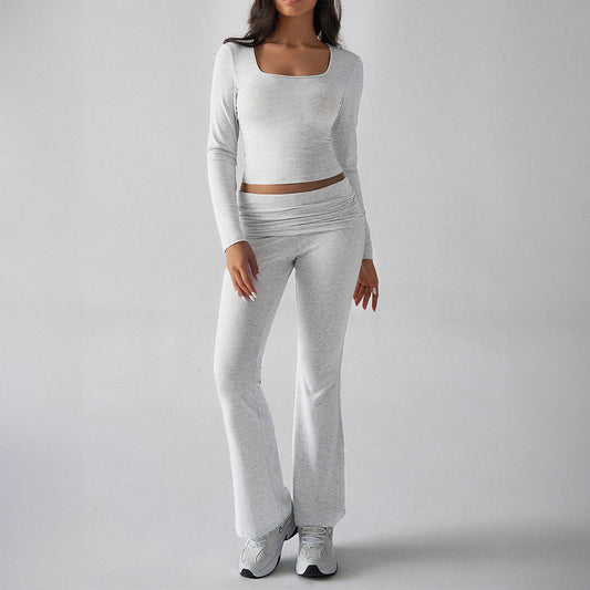 Keep it Cute Ruched Two Piece Pant Set