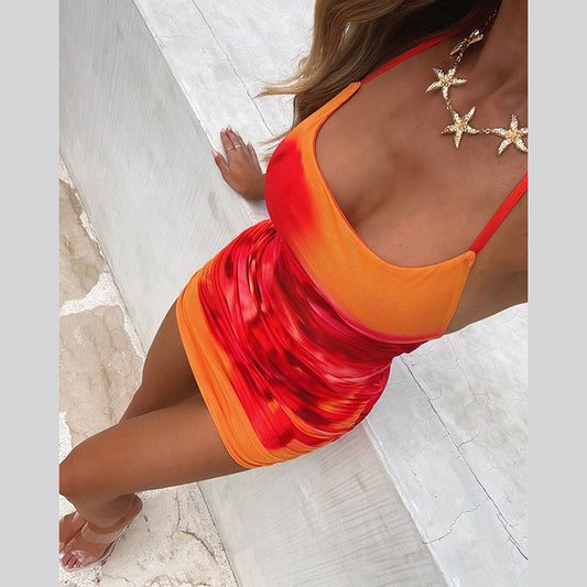 Bring the Heat Ruched Dress