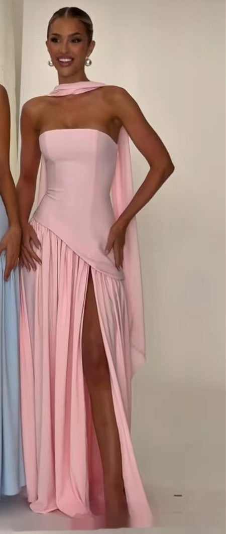 Temperament Contrasting Zipper Tight Dress