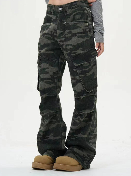 Three-dimensional Large Pocket Design Camouflage Pants