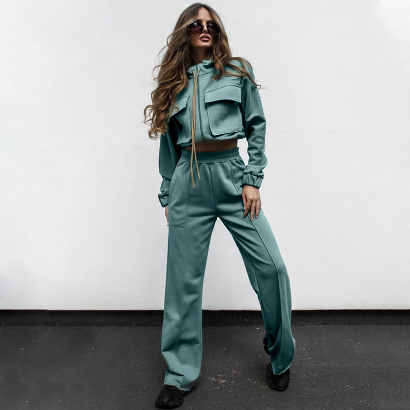 Center Stage Long Sleeve Two Piece Pant Set
