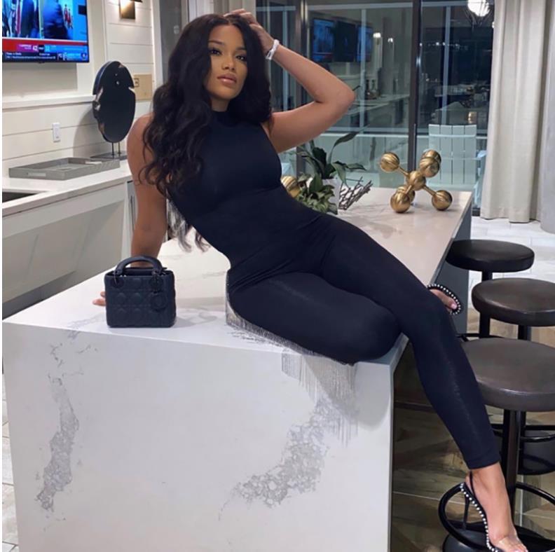 Foreign Trade Independent Station Dunhuang AliExpress Spot Black Casual Jumpsuit