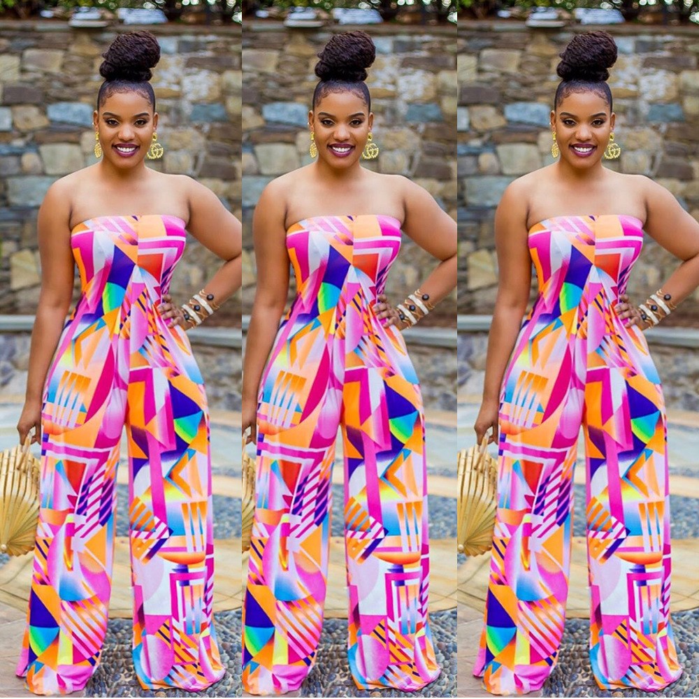 Women's New Hot Sexy Fashion Jumpsuit Print Big Horn