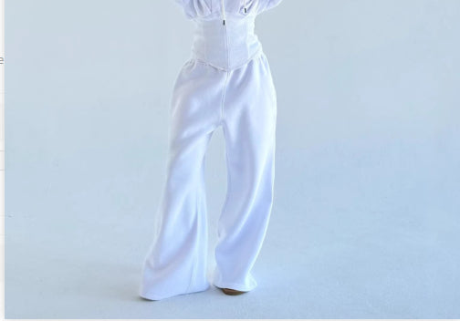 Womens Slim-fit Waist-cinching Hoodie And Drawstring Pants Two-piece Set