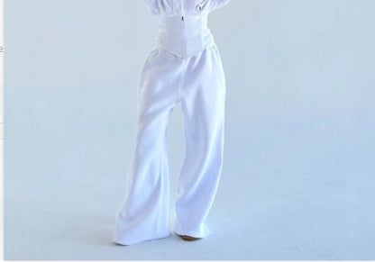 Womens Slim-fit Waist-cinching Hoodie And Drawstring Pants Two-piece Set