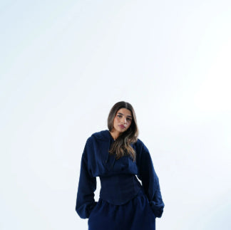 Womens Slim-fit Waist-cinching Hoodie And Drawstring Pants Two-piece Set