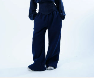 Womens Slim-fit Waist-cinching Hoodie And Drawstring Pants Two-piece Set