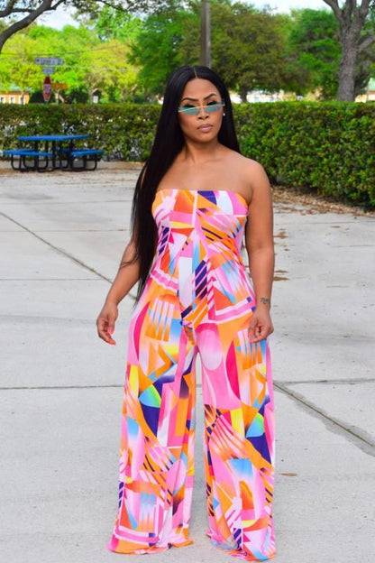 Women's New Hot Sexy Fashion Jumpsuit Print Big Horn