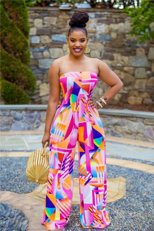 Women's New Hot Sexy Fashion Jumpsuit Print Big Horn