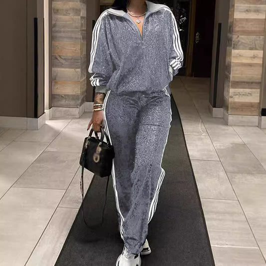 Sequin Plus Size Casual Set For Women